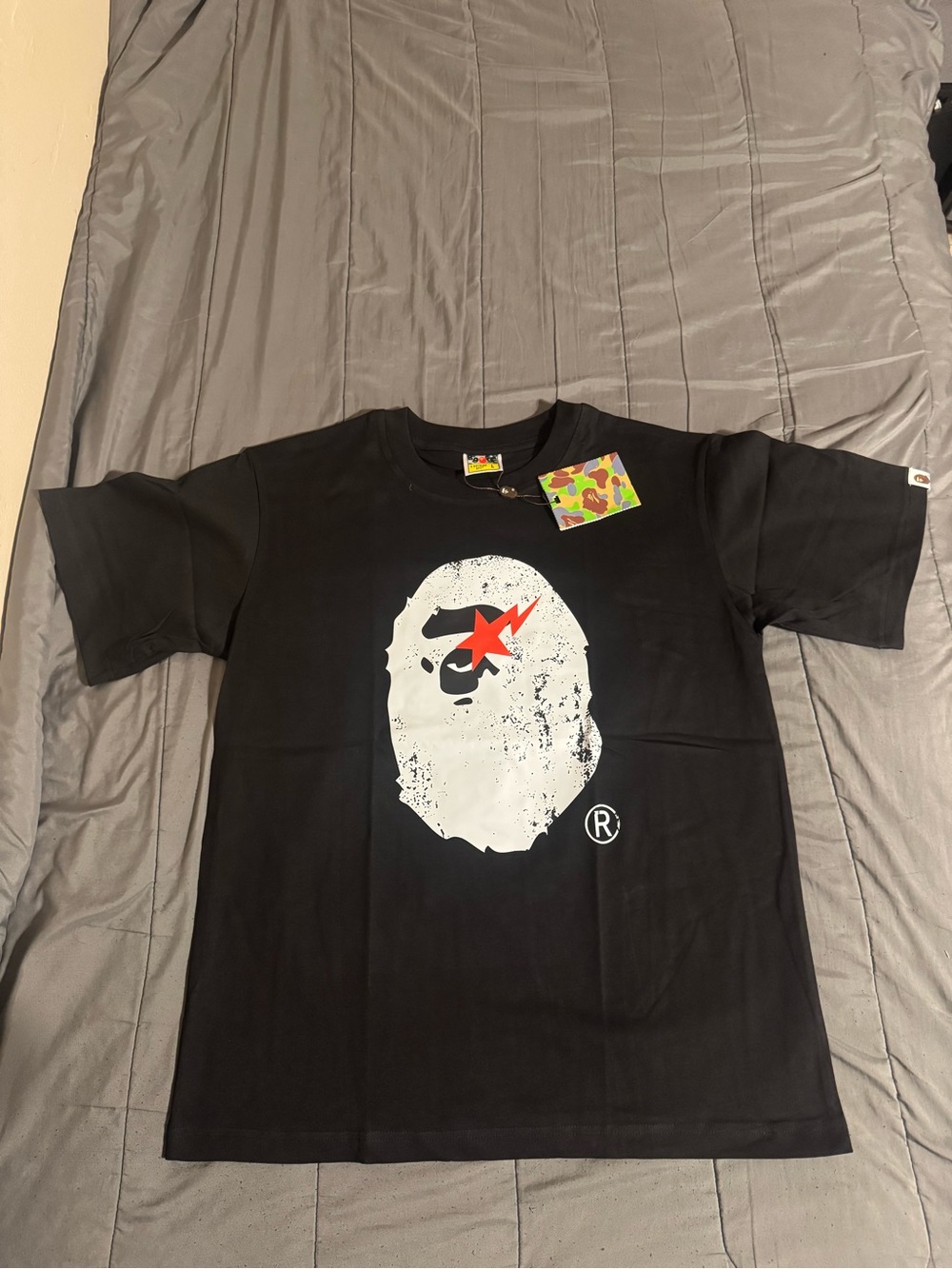 Black bape shirt size large